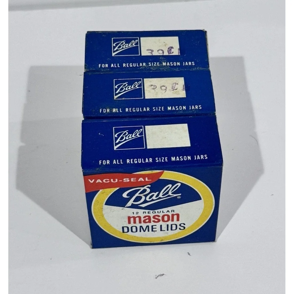 Vintage Ball Vacu-Seal Regular Mason Dome Lids 3‎ Boxes Of 12 Mason Jar Canning
